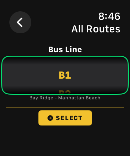 Live bus arrivals on Apple Watch