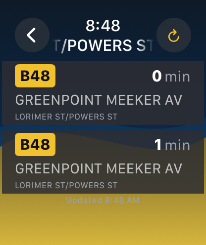Browse bus routes on Apple Watch